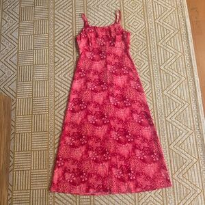 90s DBY Pink Floral Maxi Dress